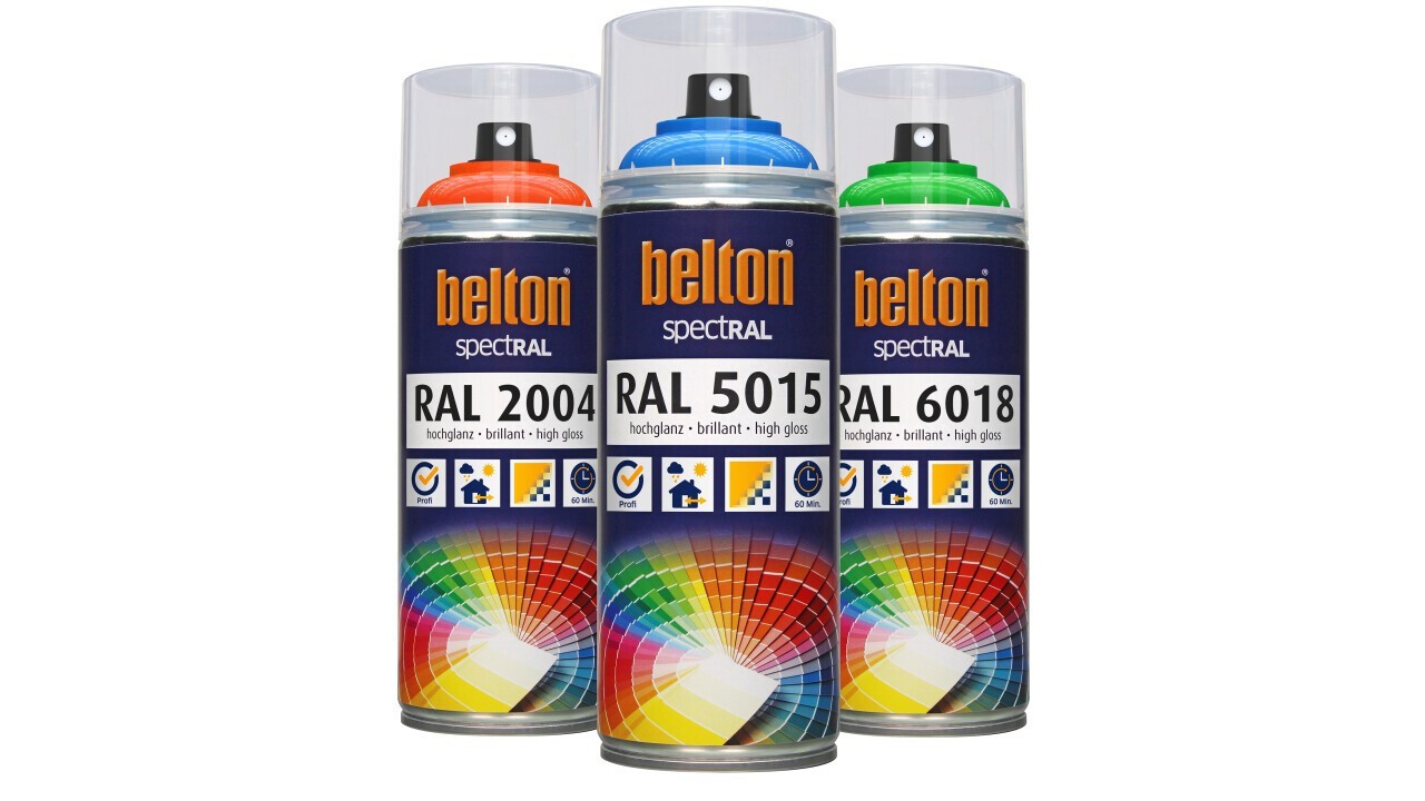 belton spectRAL - Colour-accurate RAL spray paint for indoors and outdoors 