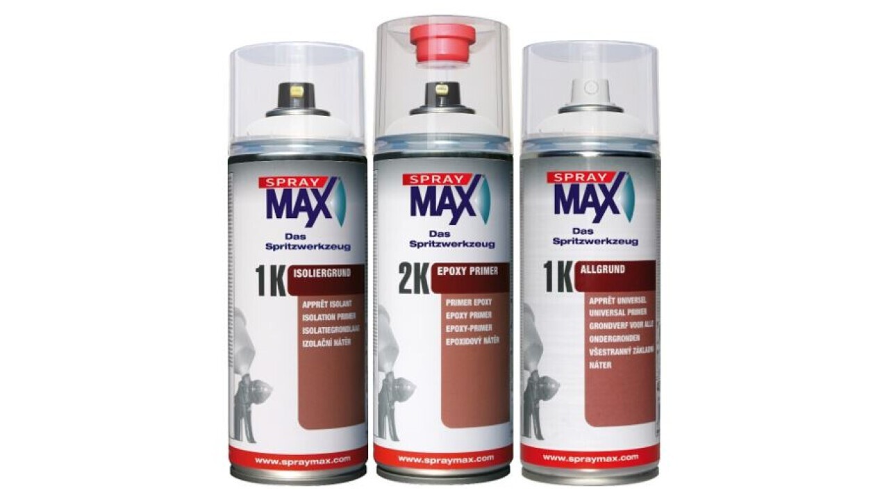 SprayMax painter range: 1K isolation primer, 2K epoxy primer and 1K universal primer